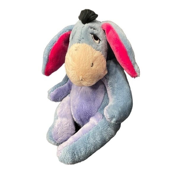 Disney Eeyore Pink Bow 9 inch Plush Blue Donkey - Picture 1 of 6